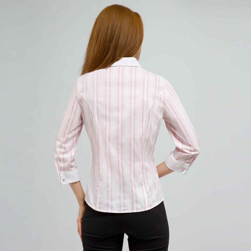 Stripe Button Down Shirt., LIght Pink Gem Combo, large image number 1